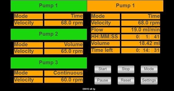 Enyo HMI screen 1